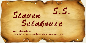 Slaven Selaković vizit kartica